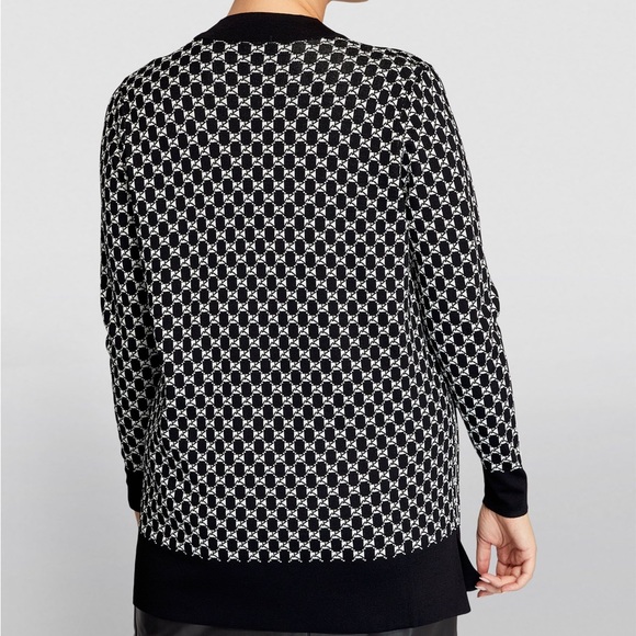 Marina Rinaldi V-Neck Mabel Cardigan black and white print size M - Picture 4 of 14